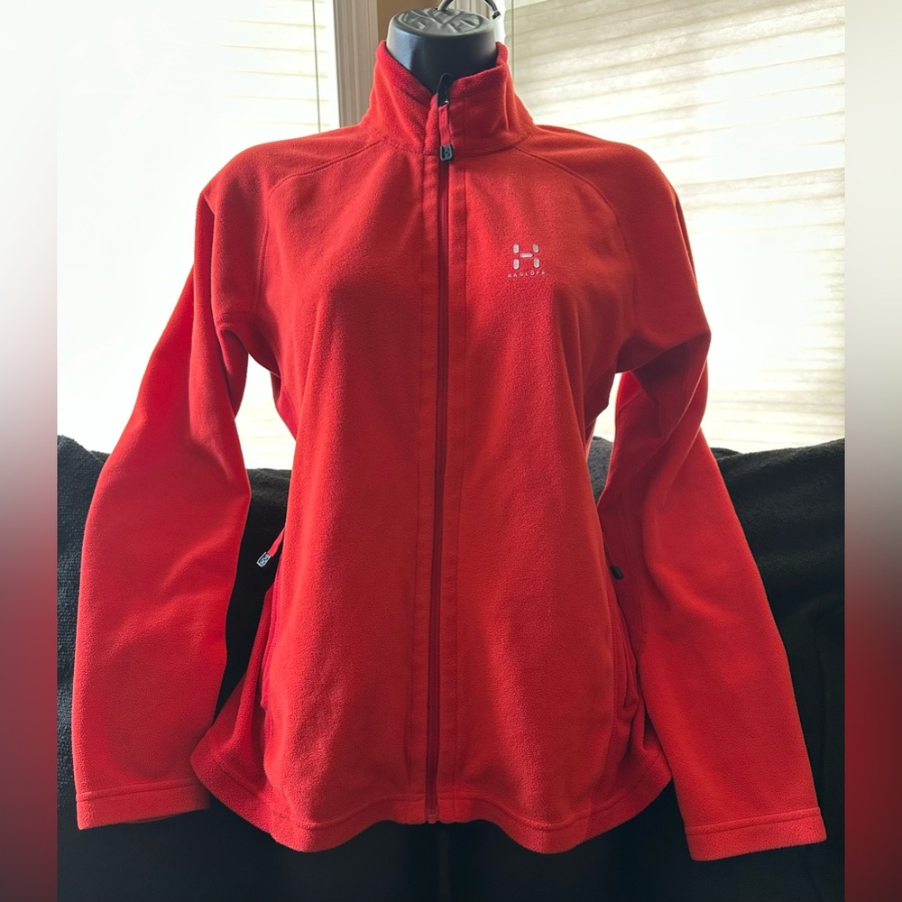 Haglöfs Scandinavian full-zip fiery red fleece